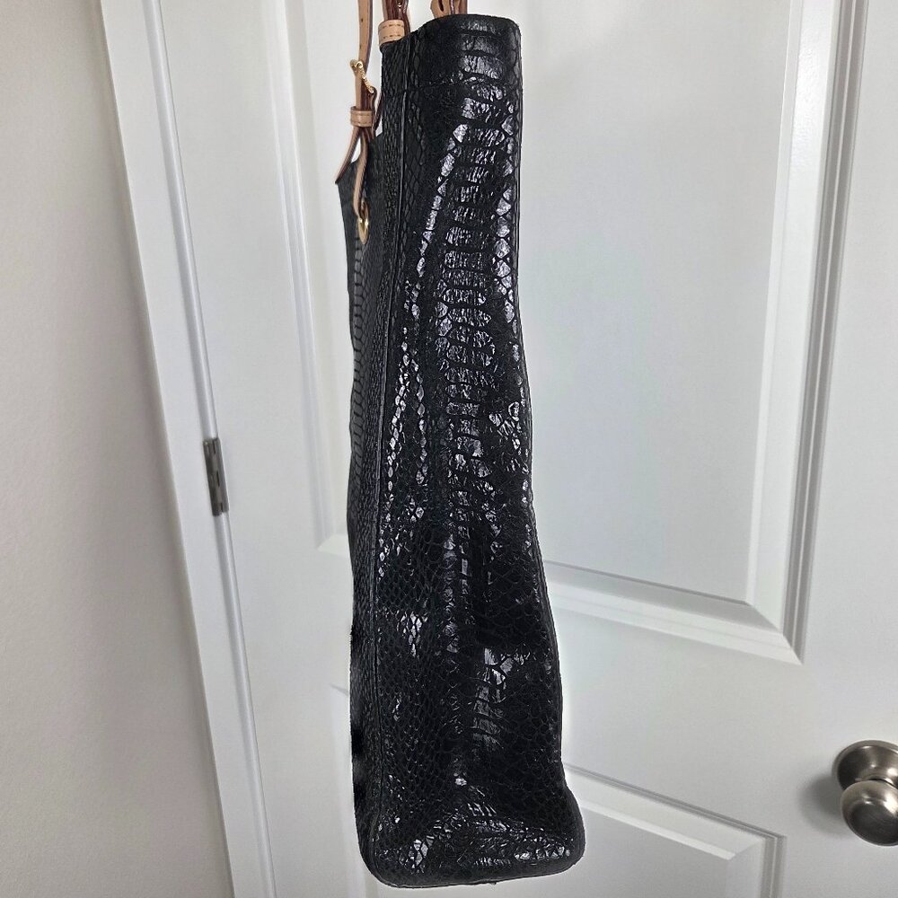 Michael Michael Kors Black Python Patent Leather … - image 5